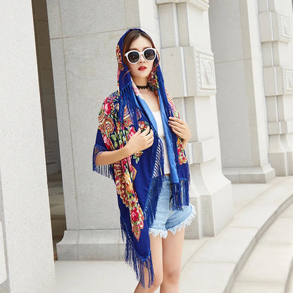 Boho Blossom Cotton Scarf