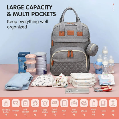 FlexiBaby™ 3-in-1 Diaper Travel Bag Backpack