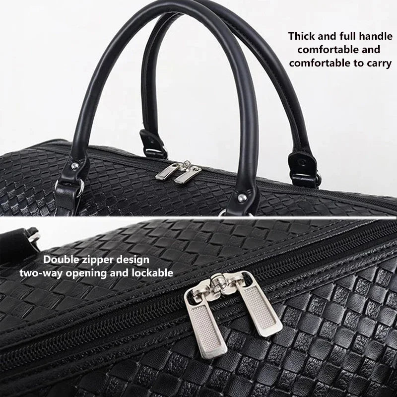 LuxeVenture™ Premium Leather Travel Duffle