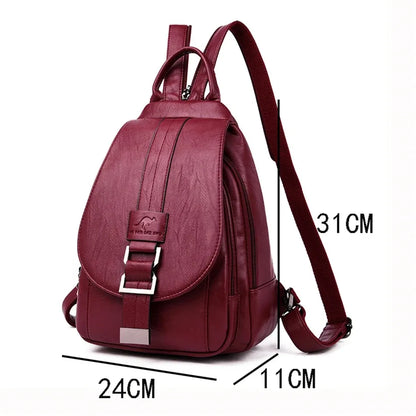 ChicFlair™ Vintage Leather Backpack