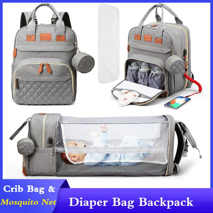 FlexiBaby™ 3-in-1 Diaper Travel Bag Backpack